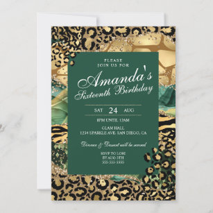 Leopard and Animal Print Jungle Invitation