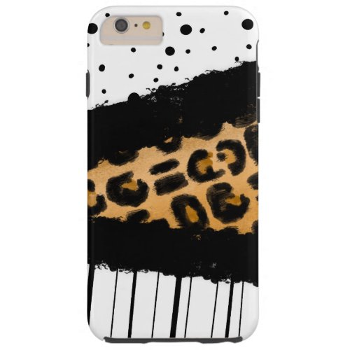 Leopard and Black and White Polka Dots Tough iPhone 6 Plus Case