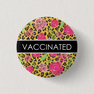 Leopard and Floral Vaccinated Button