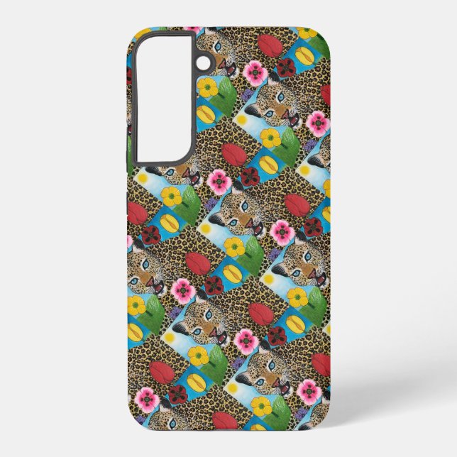 Leopard And Flowers Phone Case (Back)