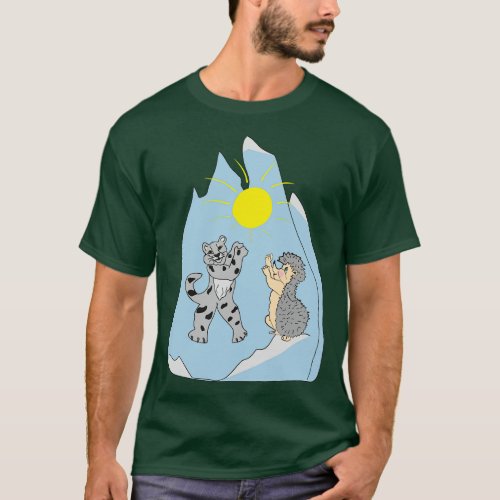 Leopard and hedgehog T_Shirt