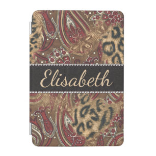 Leopard and Paisley Design Print to Personalize iPad Mini Cover