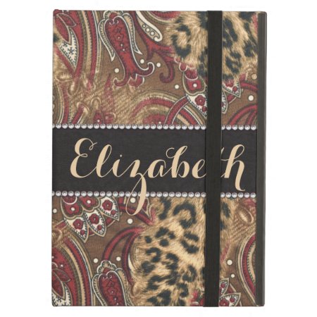 Leopard And Paisley Pattern Print To Personalize Case For Ipad Air