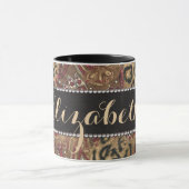 Leopard and Paisley Pattern Print to Personalize Mug (Center)
