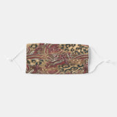 Leopard and Paisley Print Adult Cloth Face Mask (Front, Folded)