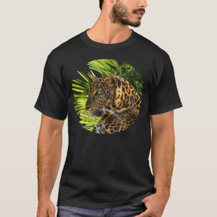 LEOPARD AND PALM LEAVES T-Shirt