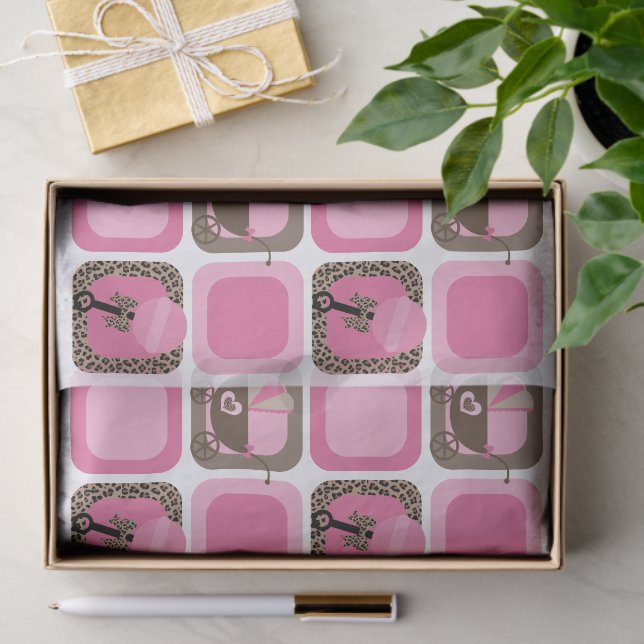 Leopard and Pink Baby Tissue Paper (Gift)