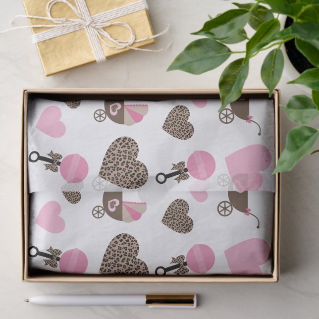 Leopard and Pink Baby Tissue Paper (Gift)