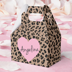 Leopard and Pink Party Favor Boxes