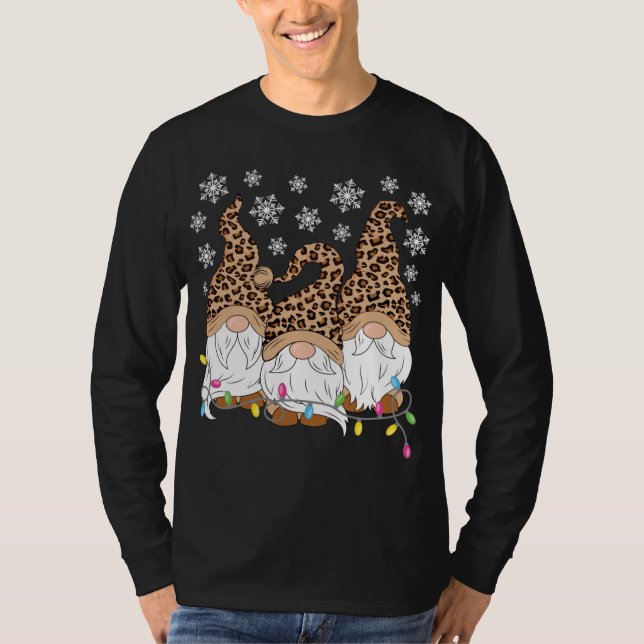 Leopard And Plaid Print Heart Valentine Gifts Love T-Shirt (Front)