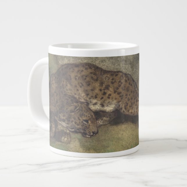 Leopard and Serpent Giant Coffee Mug (Front Left)
