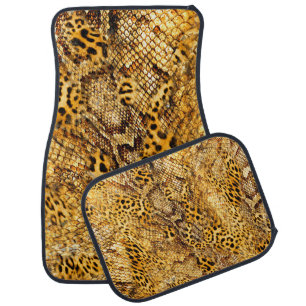 Leopard and snake pattern car floor mat