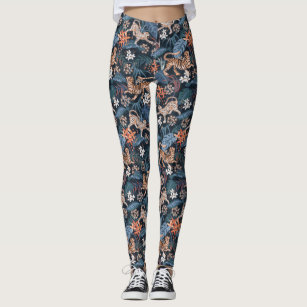 Animal Tiger Blue Leggings - Fashionnoiz