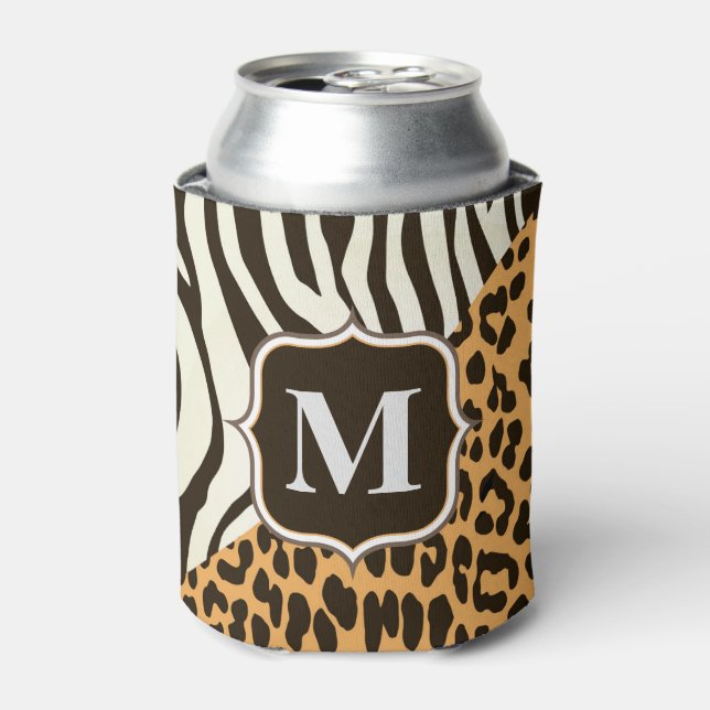 Leopard and Zebra Can Cooler (Can Front)