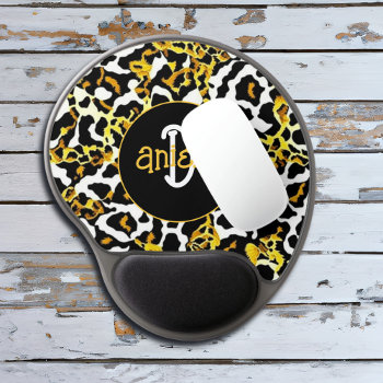 Leopard And Zebra Fur Print Personalized Gel Mouse Pad by Magical_Maddness at Zazzle
