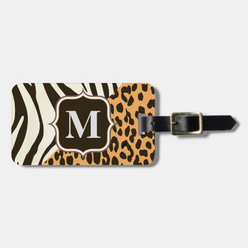 Leopard and Zebra Luggage Tag
