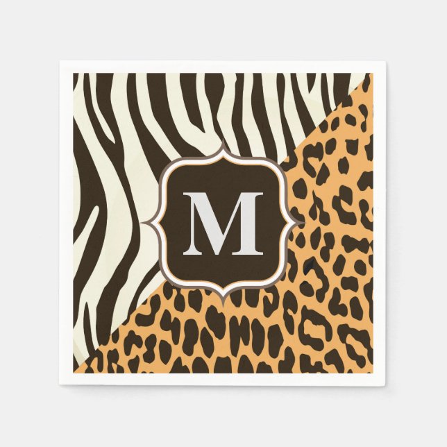 Leopard and Zebra Napkins (Front)