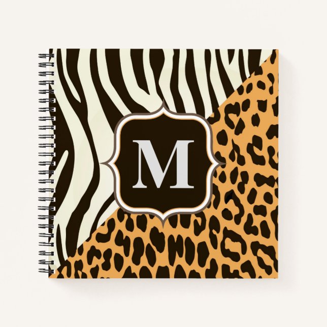 Leopard and Zebra Notebook (Front)