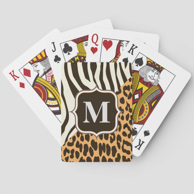 Leopard and Zebra Poker Cards (Back)