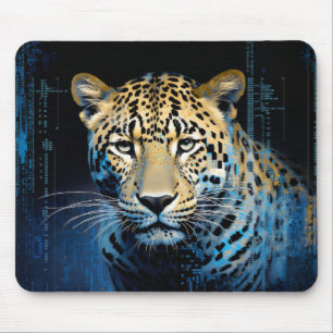 Leopard Animal Art Decor Paint Mosaic Mouse Pad