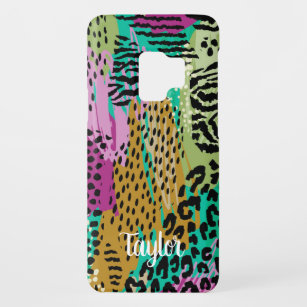 Leopard Animal Colorful Print Personalized Name Case-Mate Samsung Galaxy S9 Case