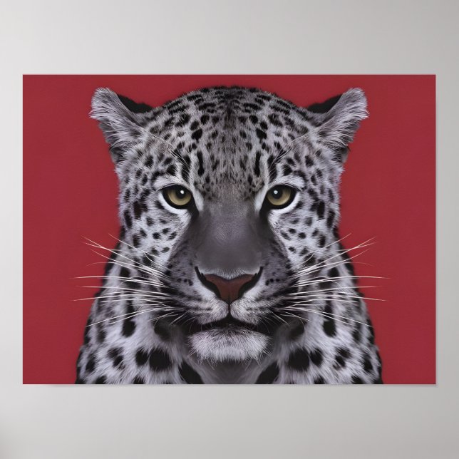 Leopard Animal Face in Cinematic Style. Poster (Front)