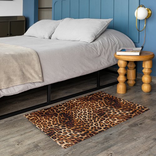 Leopard animal Fur Skin Rug