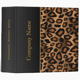 Leopard Animal Pattern Design 3 Ring Binder
