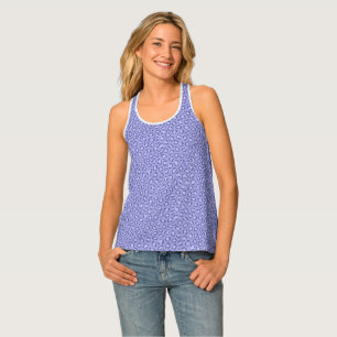 Leopard Animal Pattern Periwinkle Purple Tank Top
