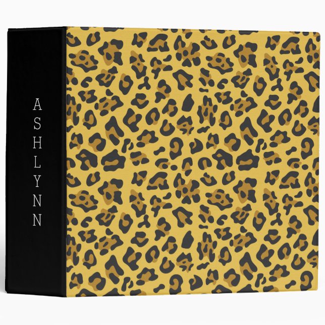 Leopard Animal Print 3 Ring Binder (Front/Spine)