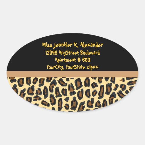 Leopard Animal Print Address Labels