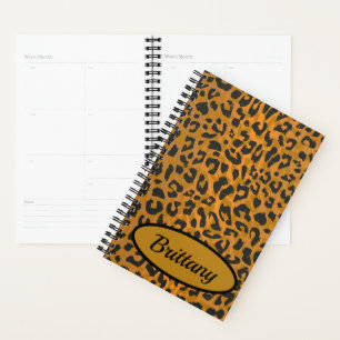 Leopard Animal Print Art Personalized Planner