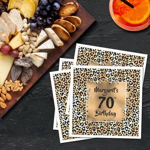 Leopard Animal Print Birthday Napkins