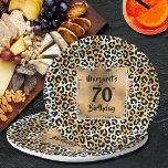 Leopard Animal Print Birthday Paper Plates<br><div class="desc">Chic gold faux foil design over a stylish leopard print pattern and ANY AGE birthday on these elegant paper plates. MATCHING invitations and more items in our store.</div>