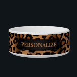 Leopard Animal Print  Bowl<br><div class="desc">Pet Bowl. Featuring a beautiful Leopard animal pattern ready for you to personalize. ✔NOTE: ONLY CHANGE THE TEMPLATE AREAS NEEDED! 😀 If needed, you can remove the text and start fresh adding whatever text and font you like. 📌If you need further customization, please click the "Click to Customize further" or...</div>