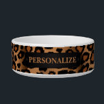 Leopard Animal Print  Bowl<br><div class="desc">Pet Bowl. Featuring a beautiful Leopard animal pattern ready for you to personalize. ✔NOTE: ONLY CHANGE THE TEMPLATE AREAS NEEDED! 😀 If needed, you can remove the text and start fresh adding whatever text and font you like. 📌If you need further customization, please click the "Click to Customize further" or...</div>