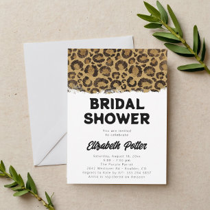 Leopard Animal Print Bridal Shower Invitation