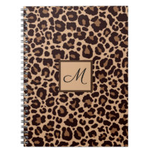 Leopard Animal Print Cheetah Monogram Initial