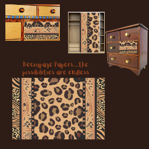 Leopard Animal Print Decoupage Tissue Paper