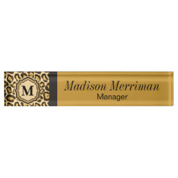 Leopard Animal Print | DIY Name and Monogram Name Plate