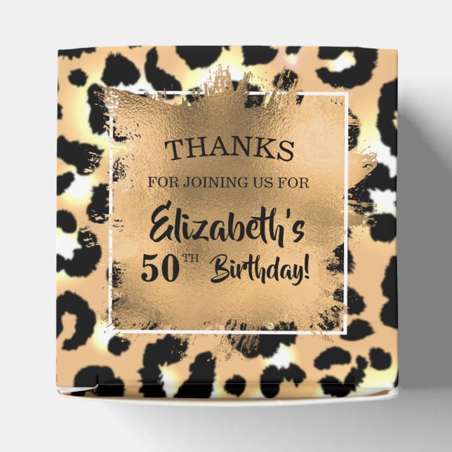 Leopard Animal Print Favor Box (Top)