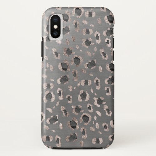 Leopard Animal Print Glam 6 iPhone X Case