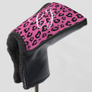 Leopard animal print golf accessory gift for her golf head cover