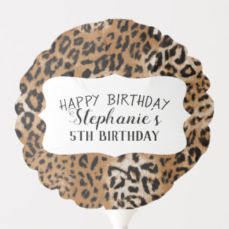 Leopard Animal Print Kids Birthday Party Balloon