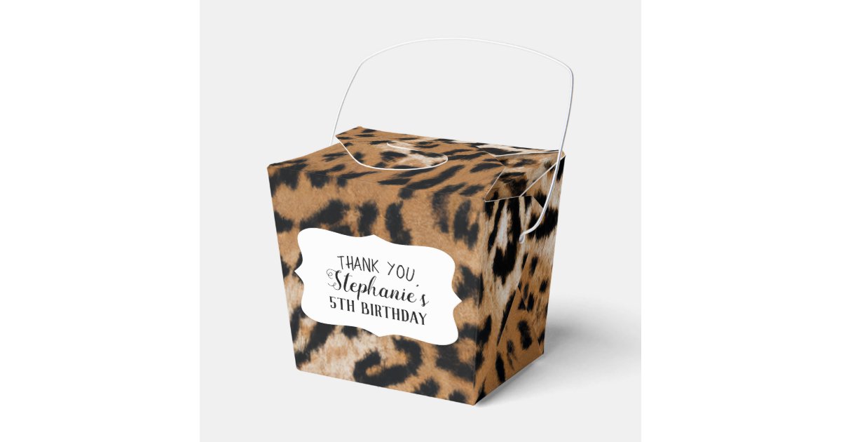 Leopard Animal Print Kids Birthday Party Favor Boxes | Zazzle