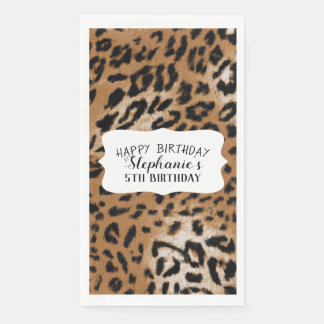 Leopard Animal Print Kids Birthday Party  Paper Guest Towels