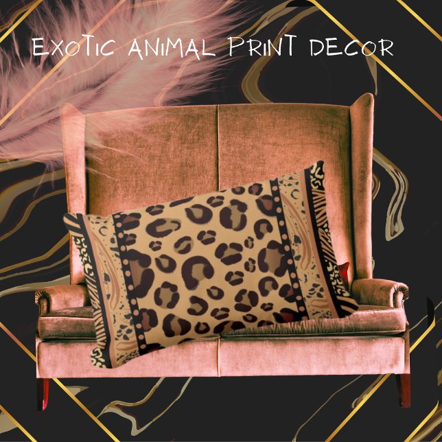 Leopard Animal Print Lumbar Pillow (Creator Uploaded)