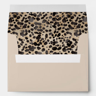 Leopard Animal Print Modern Bridal Shower  Envelope