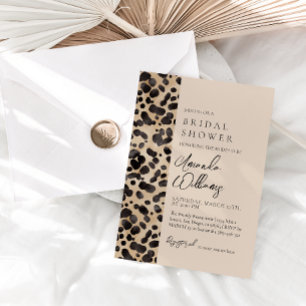 Leopard Animal Print Modern Bridal Shower Invitation