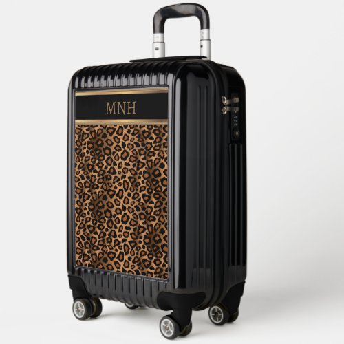 Leopard Animal Print  Monogram  Luggage